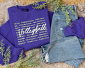 Volleyball Word Collage Purple Crewneck